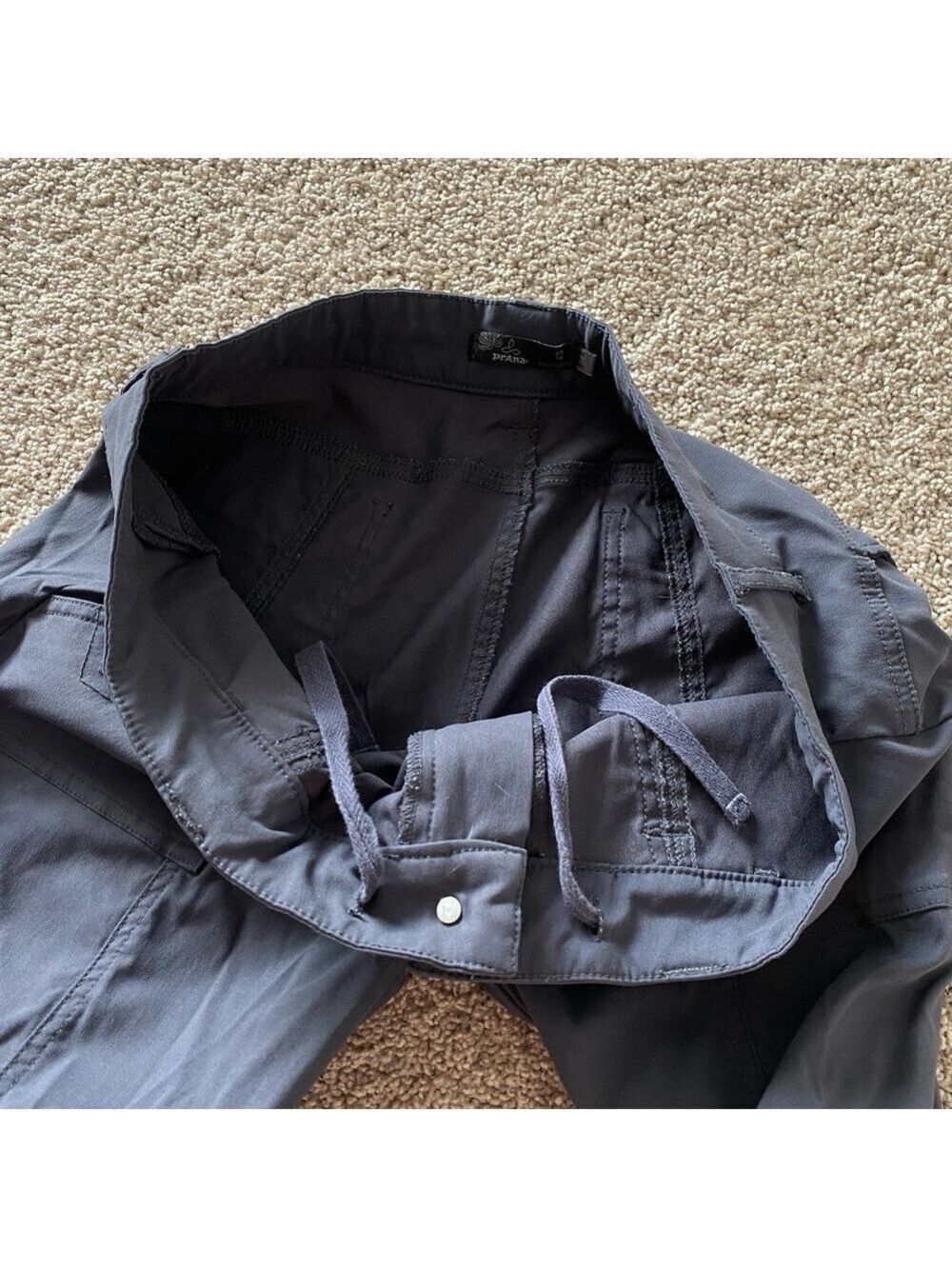 Prana Monarch Convertible Pants Grey Sz 12 Short Inseam - Picture 11 of 16
